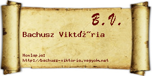 Bachusz Viktória névjegykártya