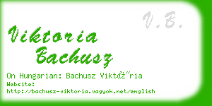 viktoria bachusz business card